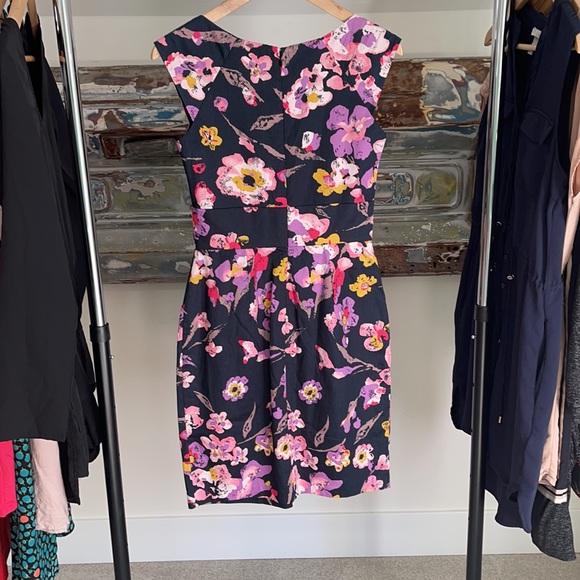 Max and Cleo Black Flowered Sleeveless Dress Sz 2 - Picture 5 of 14